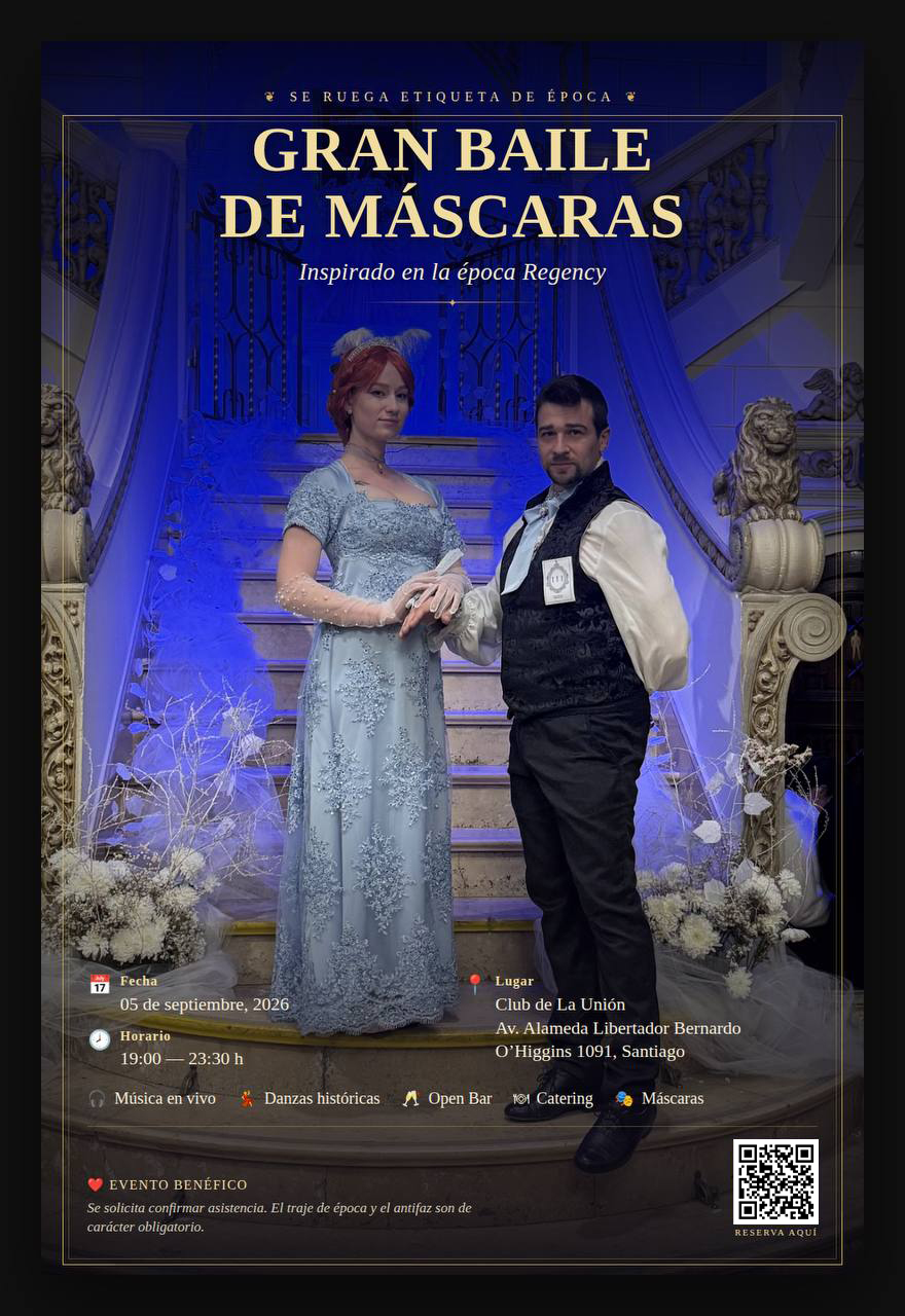 Afiche del Gran Baile de Máscaras del 5 de septiembre de 2026