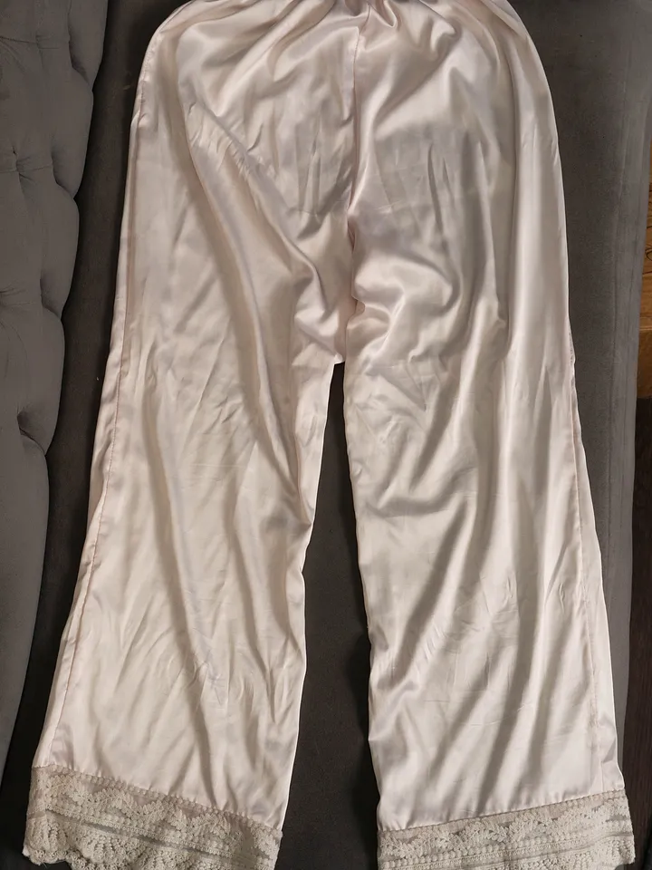 Pantalon seda rosado