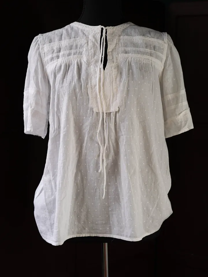 Blusa manga corta off white