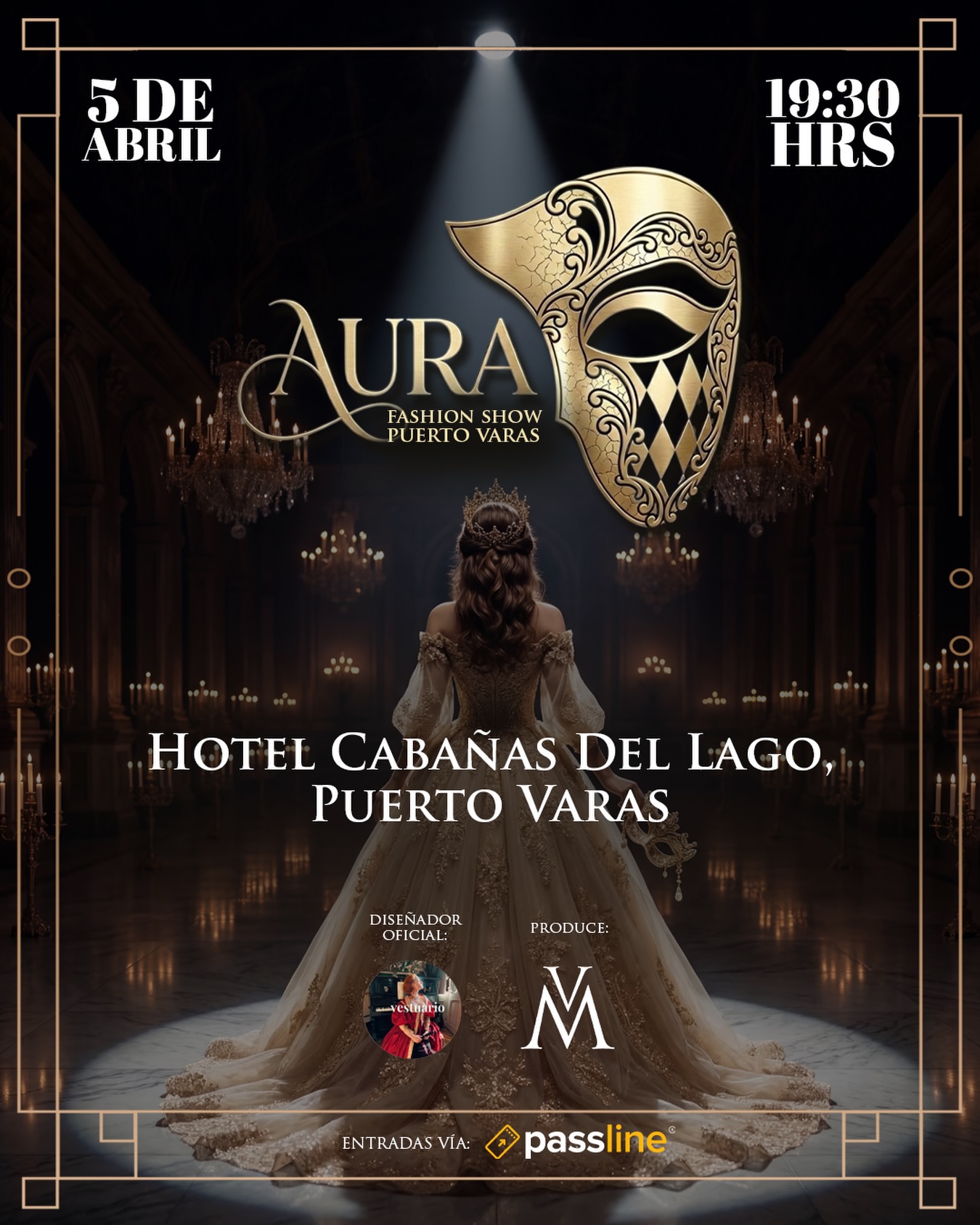 Por primera vez en Chile llega AURA Fashion Show, una experiencia única donde la moda, el arte y la elegancia se unen en una noche inolvidable.

Inspirado en el glamour clásico, este exclusivo desfile invitará a los asistentes a vivir la sensación de viajar en el tiempo, evocando la elegancia de épocas pasadas donde el estilo, la sofisticación y el porte eran parte de la esencia de la realeza.

El próximo 5 de abril, el prestigioso Hotel Cabañas del Lago de Puerto Varas se transformará en el escenario de una velada donde el diseño, la estética y la presencia en pasarela darán vida a un espectáculo de moda lleno de estilo y creatividad.

En esta edición especial participarán tres destacadas diseñadoras provenientes de Rusia, quienes presentarán sus colecciones por primera vez en Chile, junto a marcas nacionales, diseñadores y modelos de la zona sur del país.

AURA Fashion Show será una noche para sumergirse en una atmósfera de elegancia y glamour, donde los asistentes también podrán ser parte de la experiencia, vistiendo looks inspirados en la realeza y el estilo clásico, creando un ambiente digno de otra época.

Un evento producido por Vita Modell International, impulsando espacios para el desarrollo del talento y la proyección de la moda.

✨ AURA: una noche donde la moda cobra vida y el glamour del pasado vuelve a brillar.

📍 Lugar: Hotel Cabañas del Lago – Puerto Varas
📅 Fecha: 5 de abril | 19:30hrs 

🎟 Entradas disponibles a través de Passline
 (link de nuestra biografía)