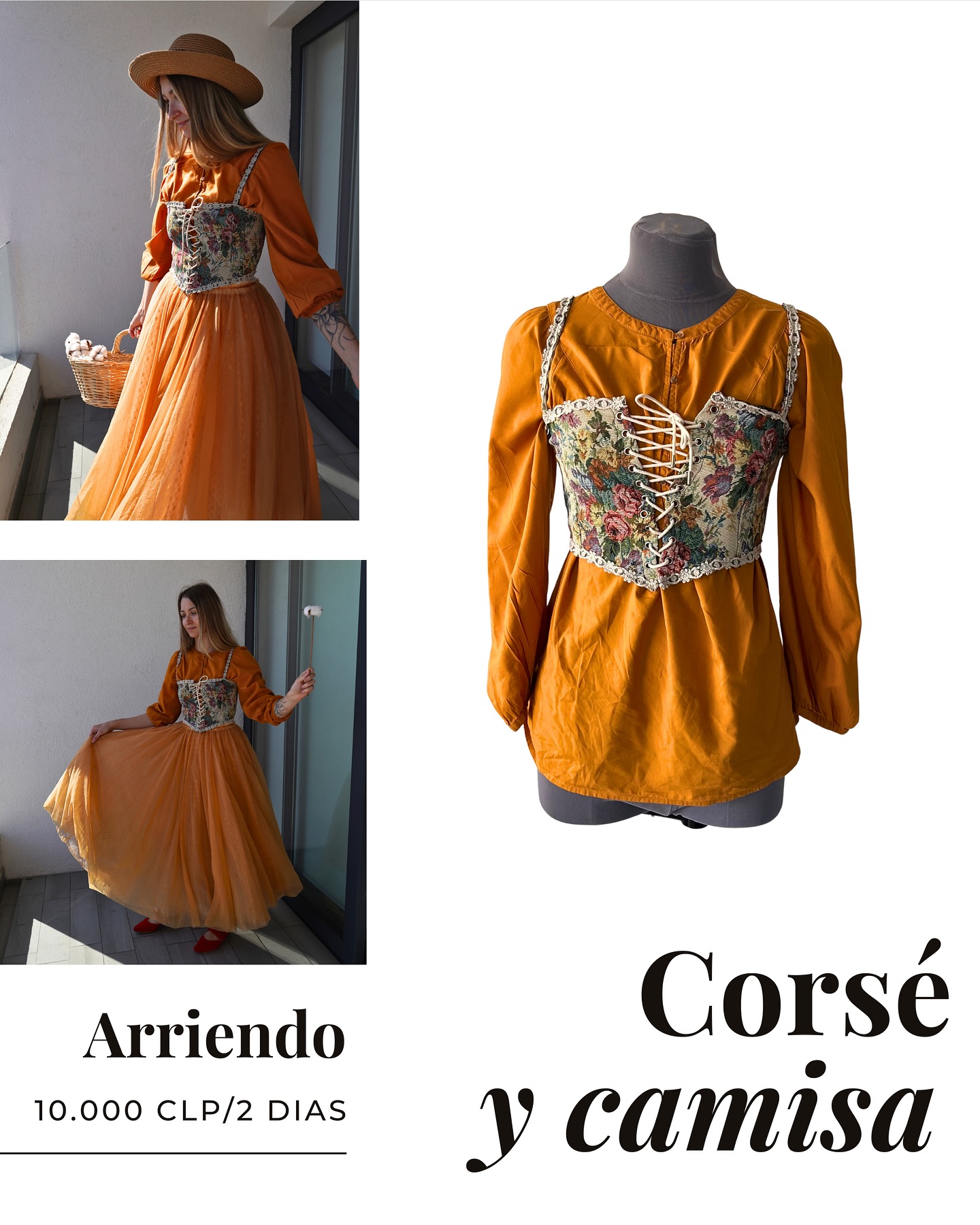 Para arrendar o encargar una confección única a medida, escríbenos por mensaje directo en Instagram 💌Te responderemos dentro de 24 horas; resolveremos tus dudas y te ayudaremos a elegir la talla. #corsé #altacostura #medievalchile #vestidosdefiesta