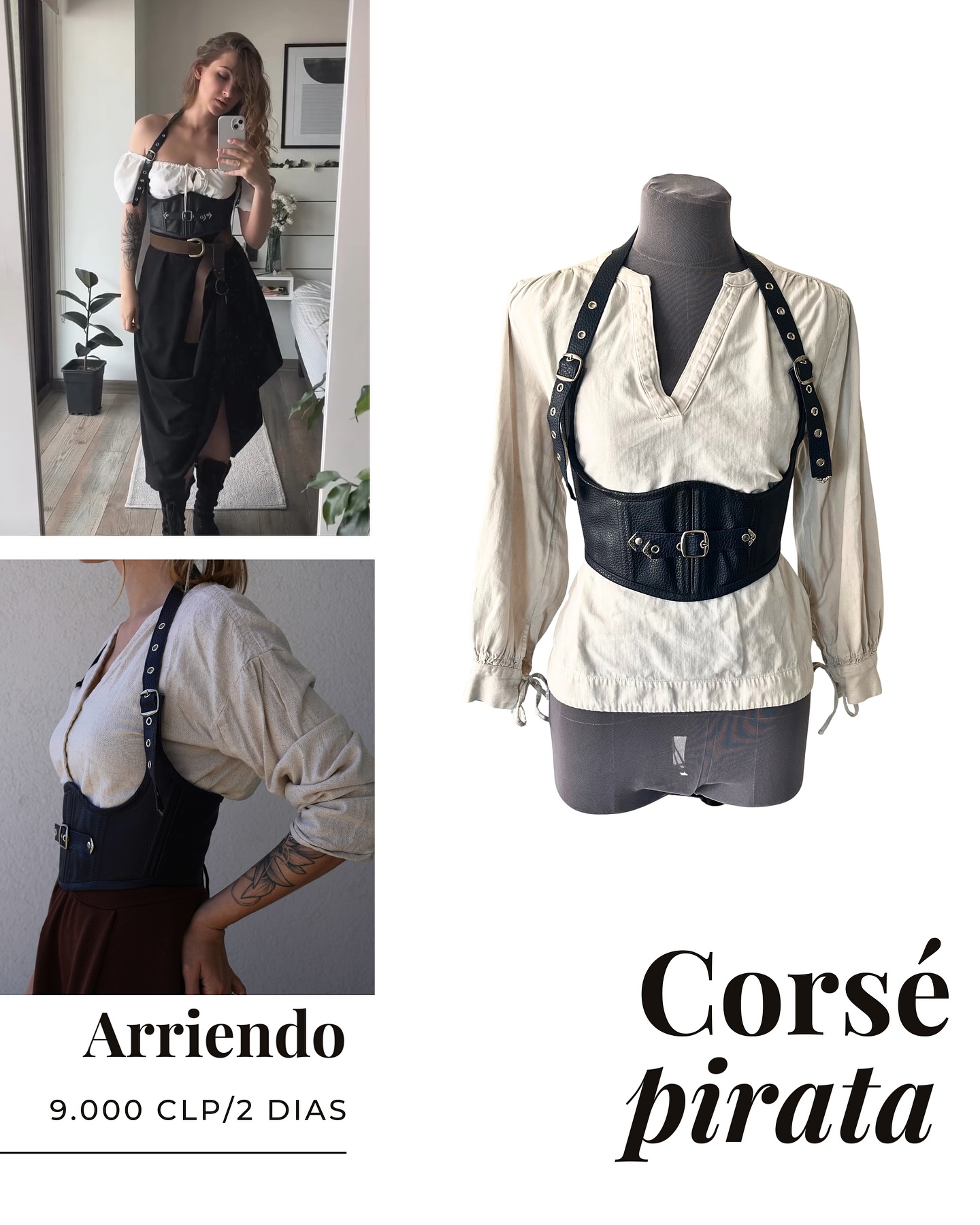 Para arrendar o encargar una confección única a medida, escríbenos por mensaje directo en Instagram 💌 Te responderemos dentro de 24 horas; resolveremos tus dudas y te ayudaremos a elegir la talla.
