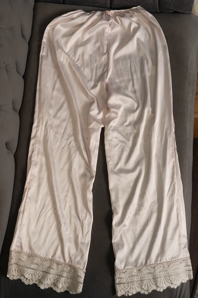 Pantalon seda rosado