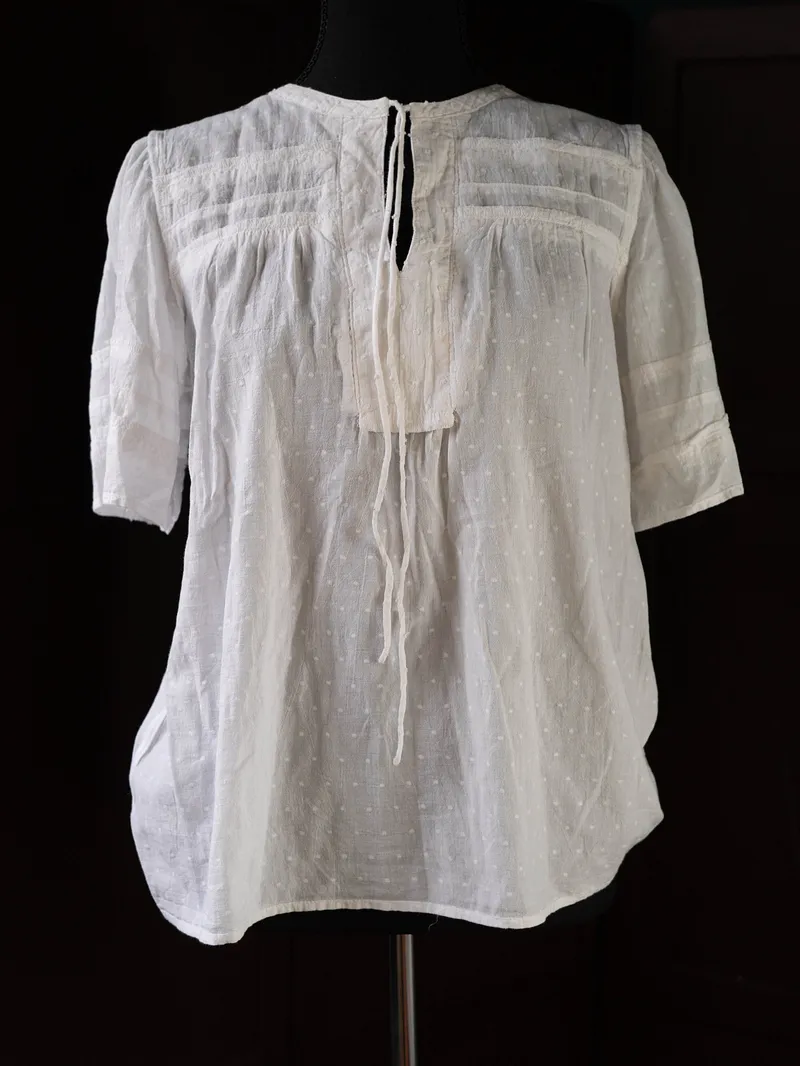Blusa manga corta off white